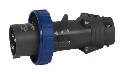 Прямая вилка Hypra - IP 66//67-55 - 2К+3 - 16 А - пластик