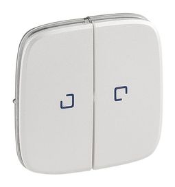 Клавиша двойная с линзами VALENA ALLURE, жемчужный