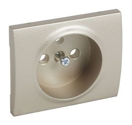 Накладка на розетку GALEA LIFE, с заземлением, титан