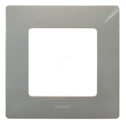 Рамка 1 пост ETIKA, светлая галька