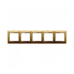 Рамка 5 постов VALENA, золото матовое