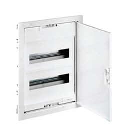 Распределительный шкаф Nedbox 24 мод., IP40, встраиваемый, пластик, бежевая дверь, с клеммами