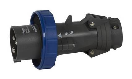 Прямая вилка Hypra - IP 66//67-55 - 2К+3 - 16 А - пластик