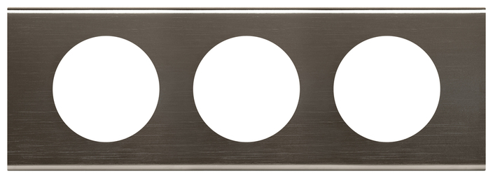 Рамка 3 поста CELIANE, черный никель